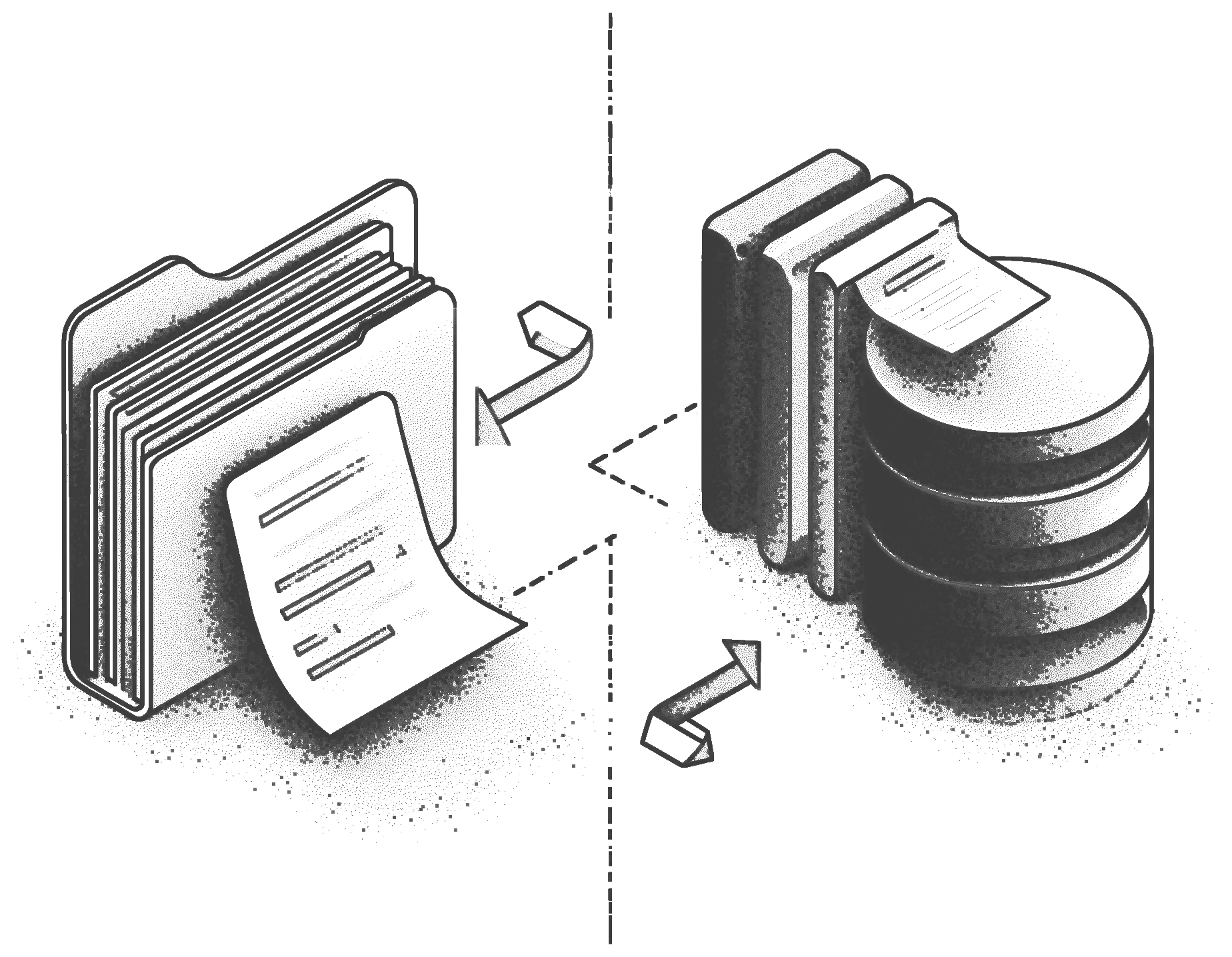 A folder and a database: two views of the same thing